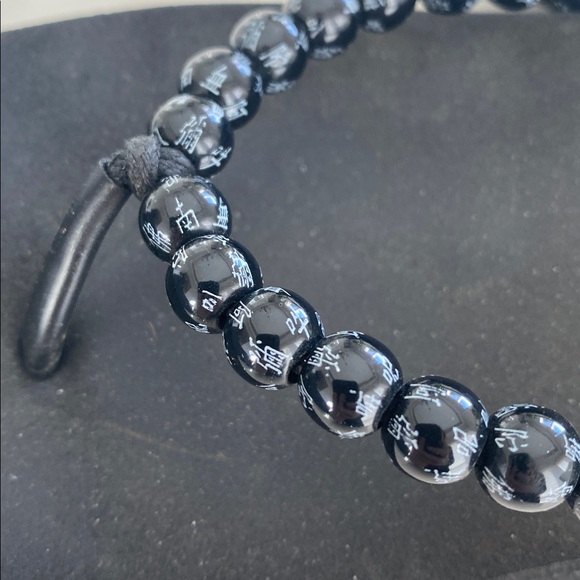 Vintage Y2K Esprit Platform Black Bead Flip flops - Picture 5 of 7